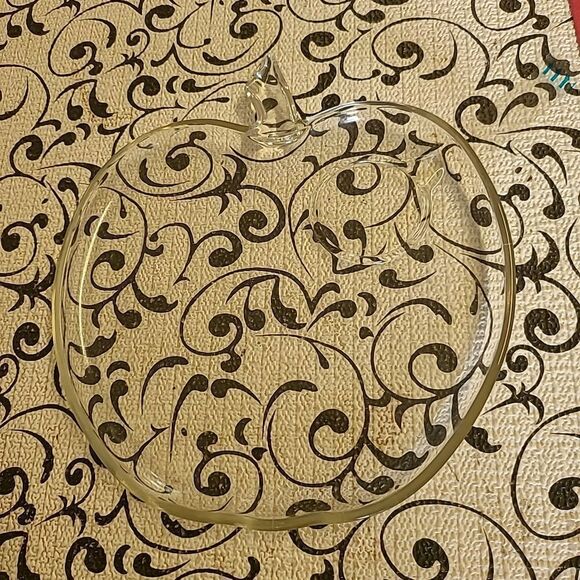 Glass Pumpkin Snack Plate #1 - Picture 1 of 3